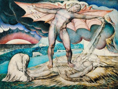 Satana colpisce Giobbe con piaghe dolorose da William Blake